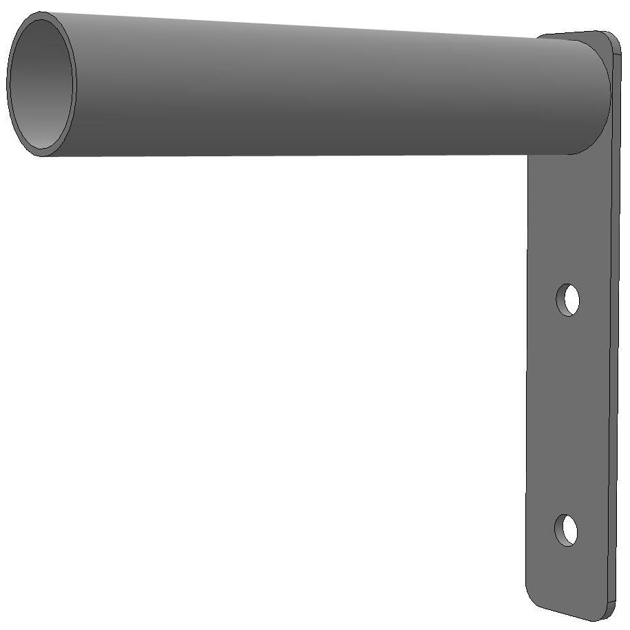 One Sided Flat End Bracket for Pedigree Feed Barriers