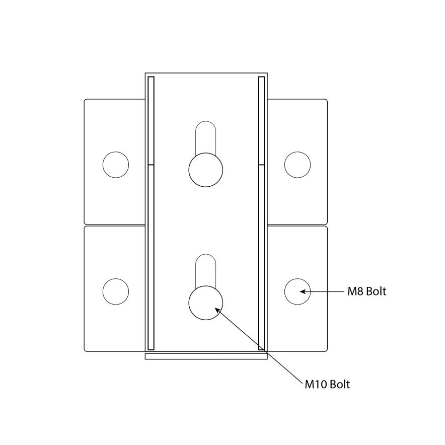 Series 70 Adjustable Double Open Track Bracket
