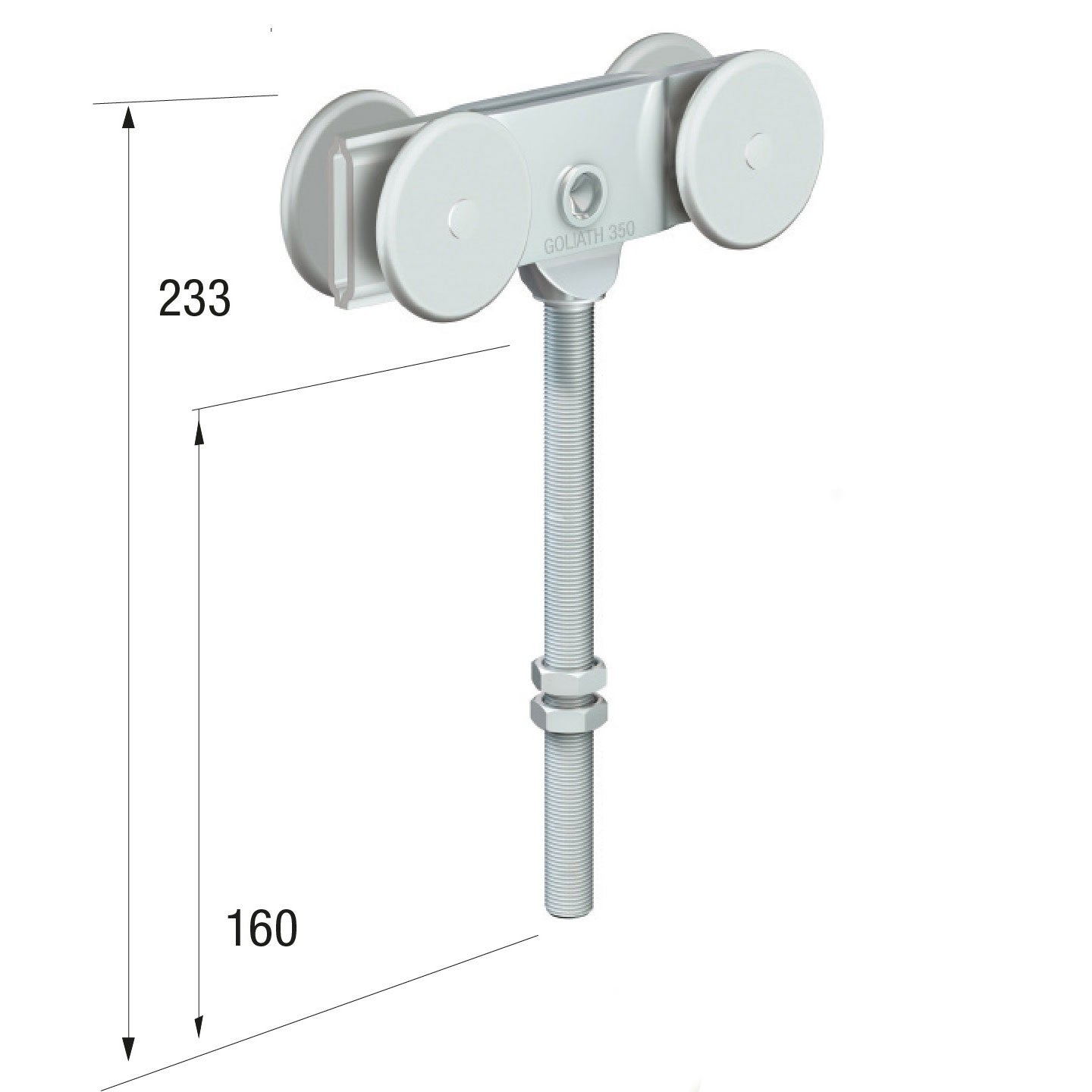 Series 70 Double Axel Steel Wheel Hanger (Trolley)