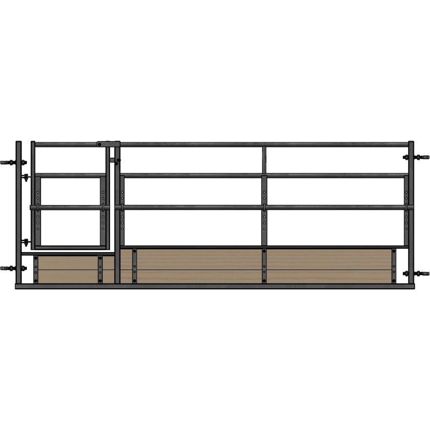 Horizontal Sheep Feed Barrier with Adj. Rail & Access Gate