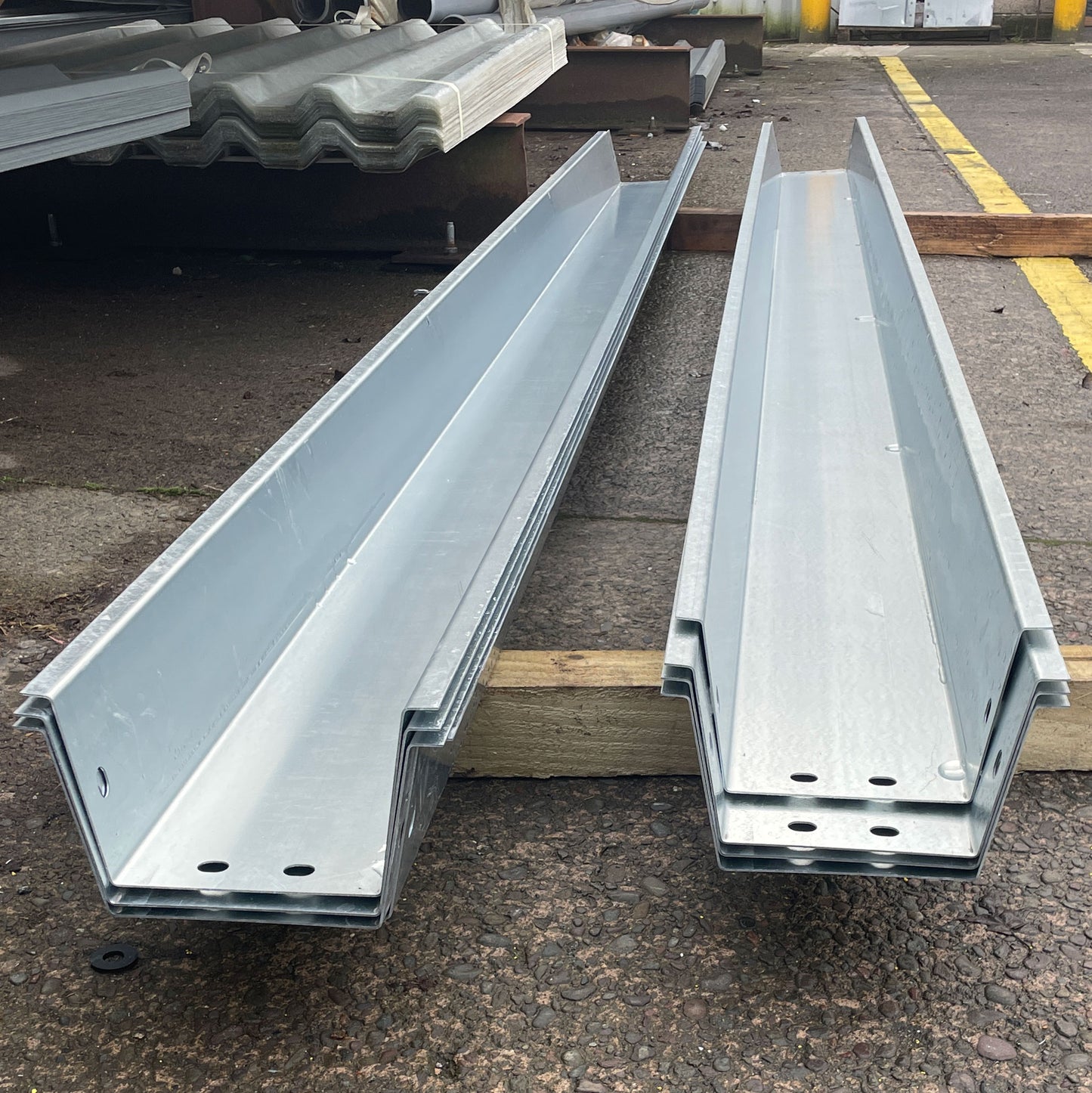 Clearance - 3272mm Long Galvanised Gutter