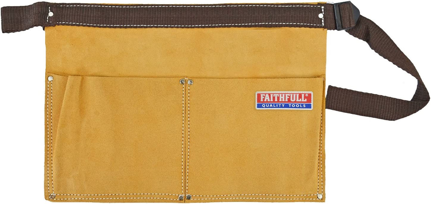 Leather Double Pocket Nail Pouch