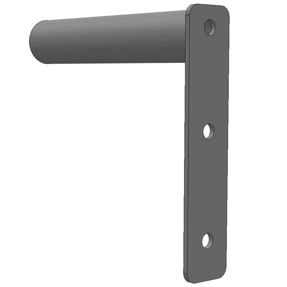 One Sided Flat End Bracket for Pedigree Feed Barriers