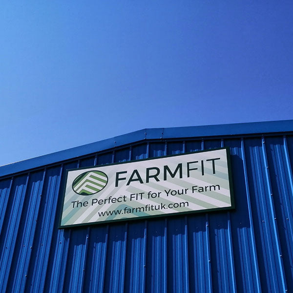 The sign on the front of our warehouse