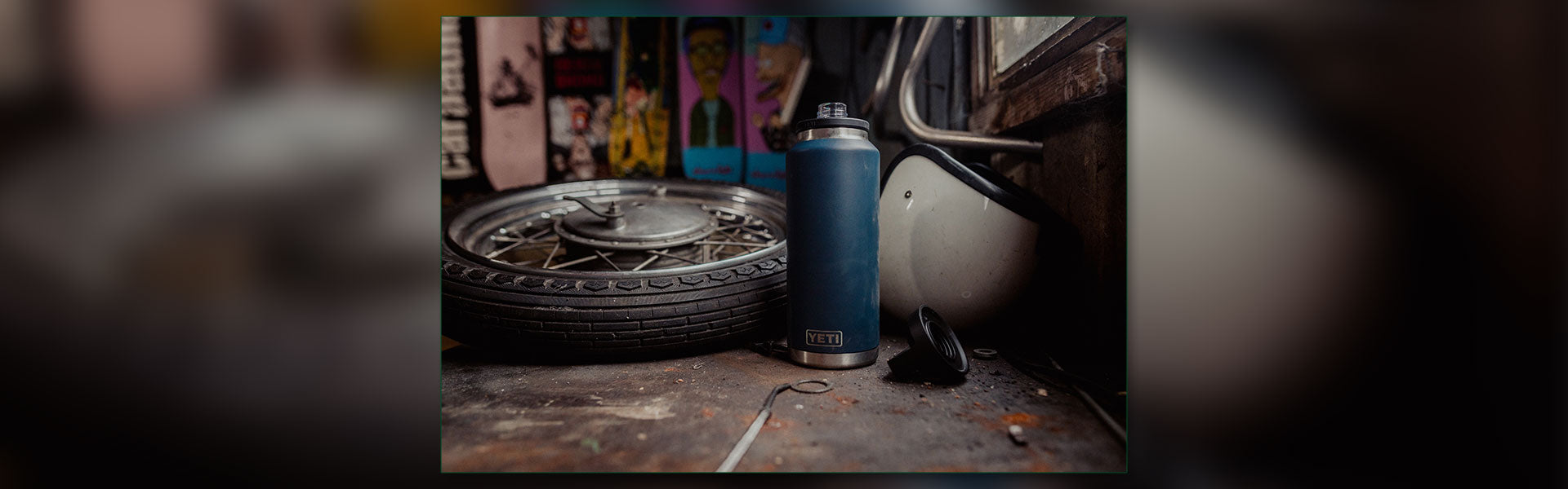 A very manly image featuring the Yeti Rambler bottle