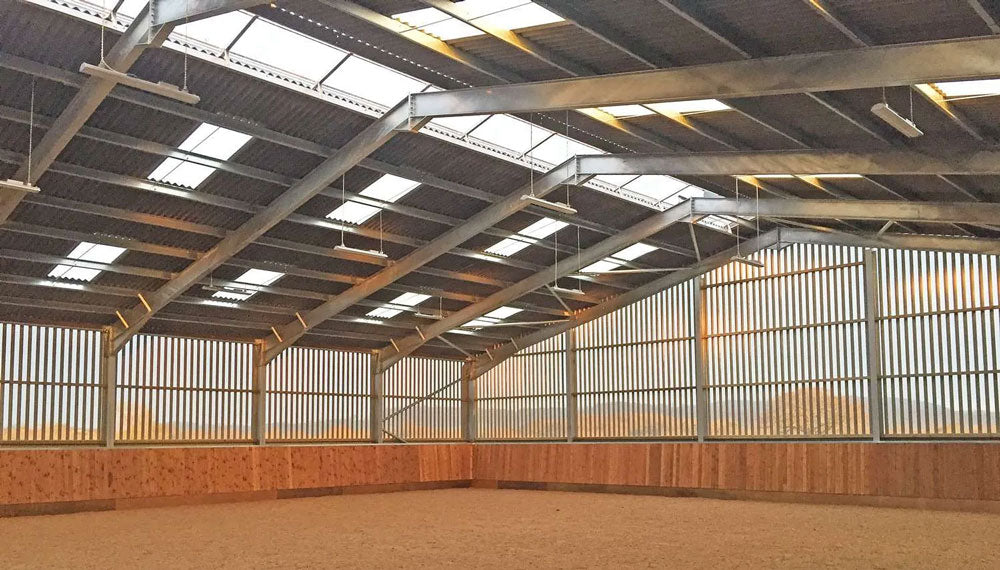 The Galebreaker Lightridge installed over an equestrian ring
