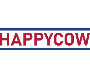 The Happycow logo. It is identical, stylistically, to the logo for the band Muse.
