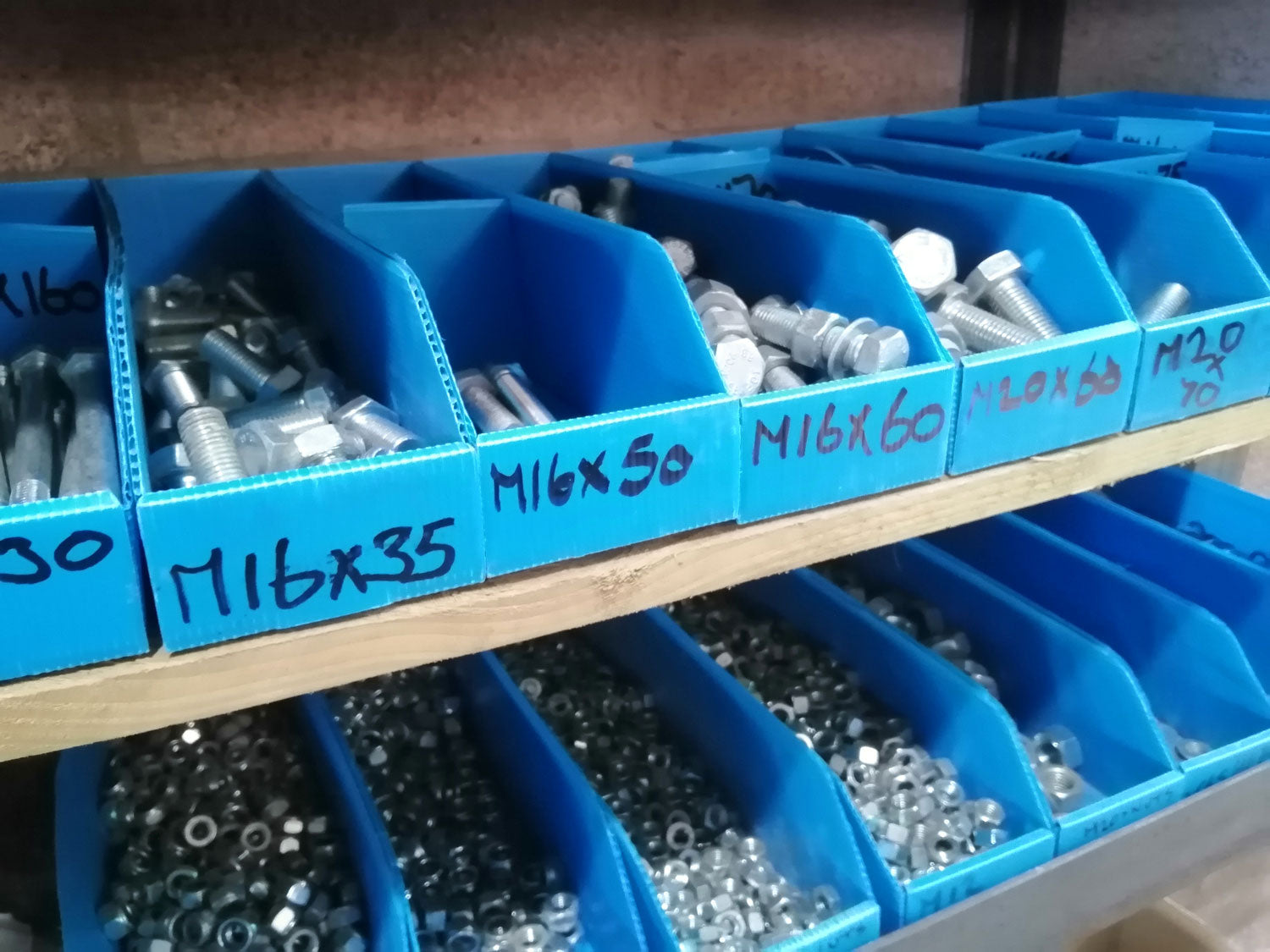 A tiny, tiny, corner of our vast stock of nuts and bolts