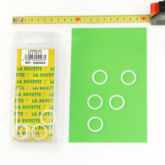 La Buvette Nylon Washer 24x18 - Blister Pack of 5