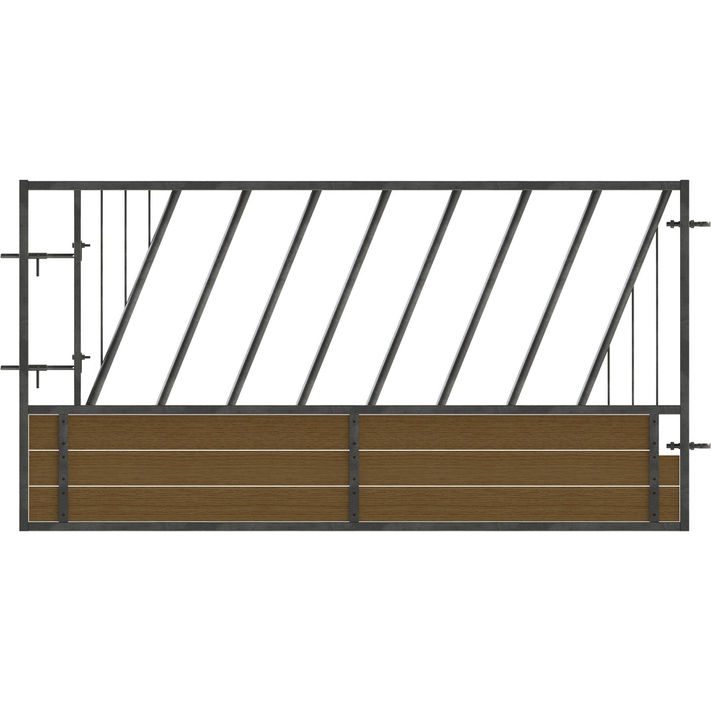 Market Young Stock Diagonal Feed Barrier Gate Unit with Timber Base