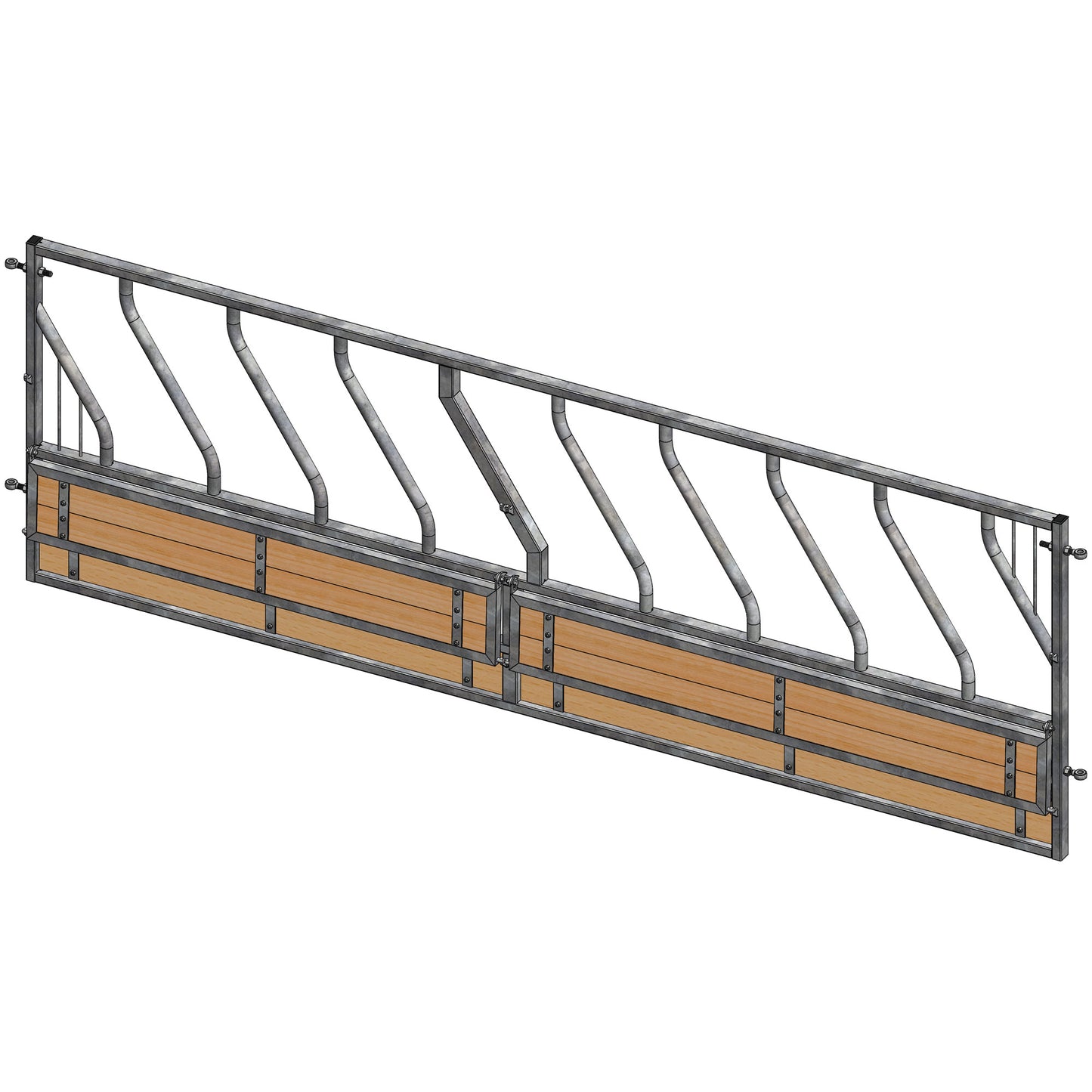 Pedigree Diagonal Cattle Feed Barrier Panel with Opening Timber Base For Sheep Feeding