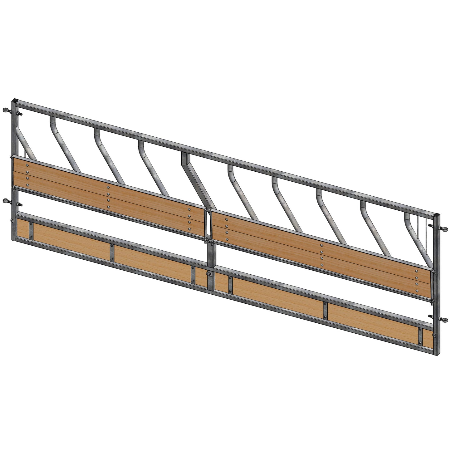 Pedigree Diagonal Cattle Feed Barrier Panel with Opening Timber Base For Sheep Feeding