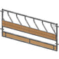 Pedigree Diagonal Cattle Feed Barrier Panel with Opening Timber Base For Sheep Feeding