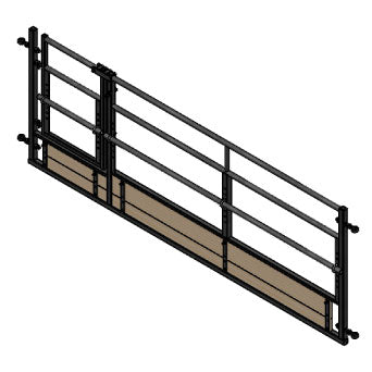 Horizontal Sheep Feed Barrier with Adj. Rail & Access Gate