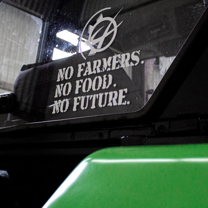 "No Farmers, No Food, No Future" Small Sticker